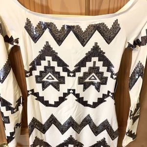 NWT Express Aztec Sequin Dress- XS